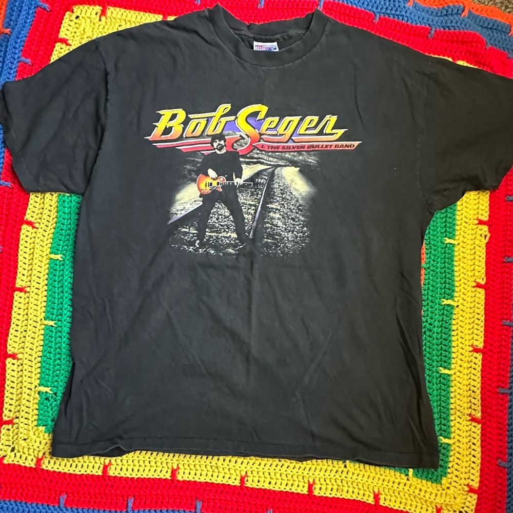 Vintage Bob Seger Graphic Black Tour T-Shirt